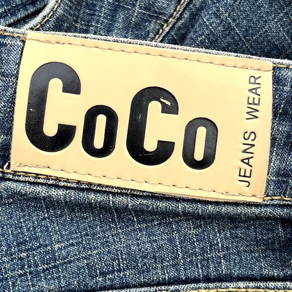 002 Coco Jeans Wear Full Function Denim Wide Leg Trouser Jeans Medium Blue - Picture 8 of 8